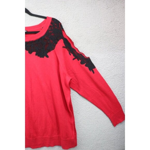 Torrid Long Sleeve Sweater-Cut-Out-Lace-Size 2X-Whimsigoth - Picture 3 of 12